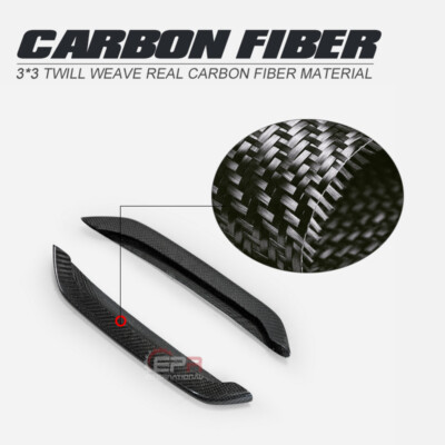 For F22 AP Style Carbon Fiber Front Bumper Duct Insert Pair Exterior Trim