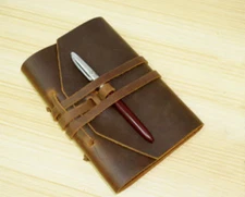 Writing notes Notebook sketchbook Diary Notepad handmade leather brown Q377