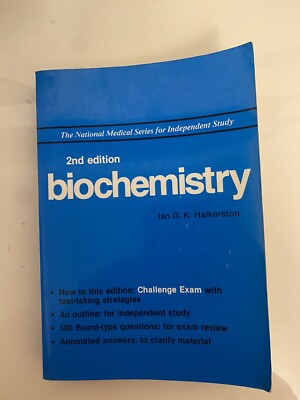 2nd Edition Biochemistry Ian D. K. Halkerston 