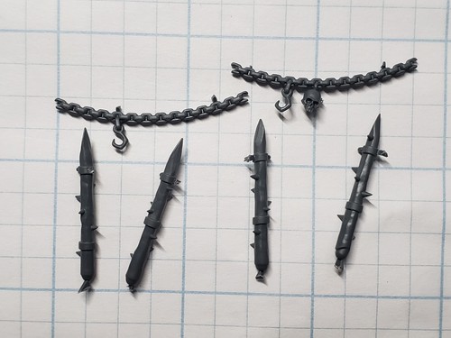 Warhammer 40k Chaos Knights Bits Ritter Abominant Rumpf Spikes mit Ketten Totenkopf #10 - Bild 5 von 7