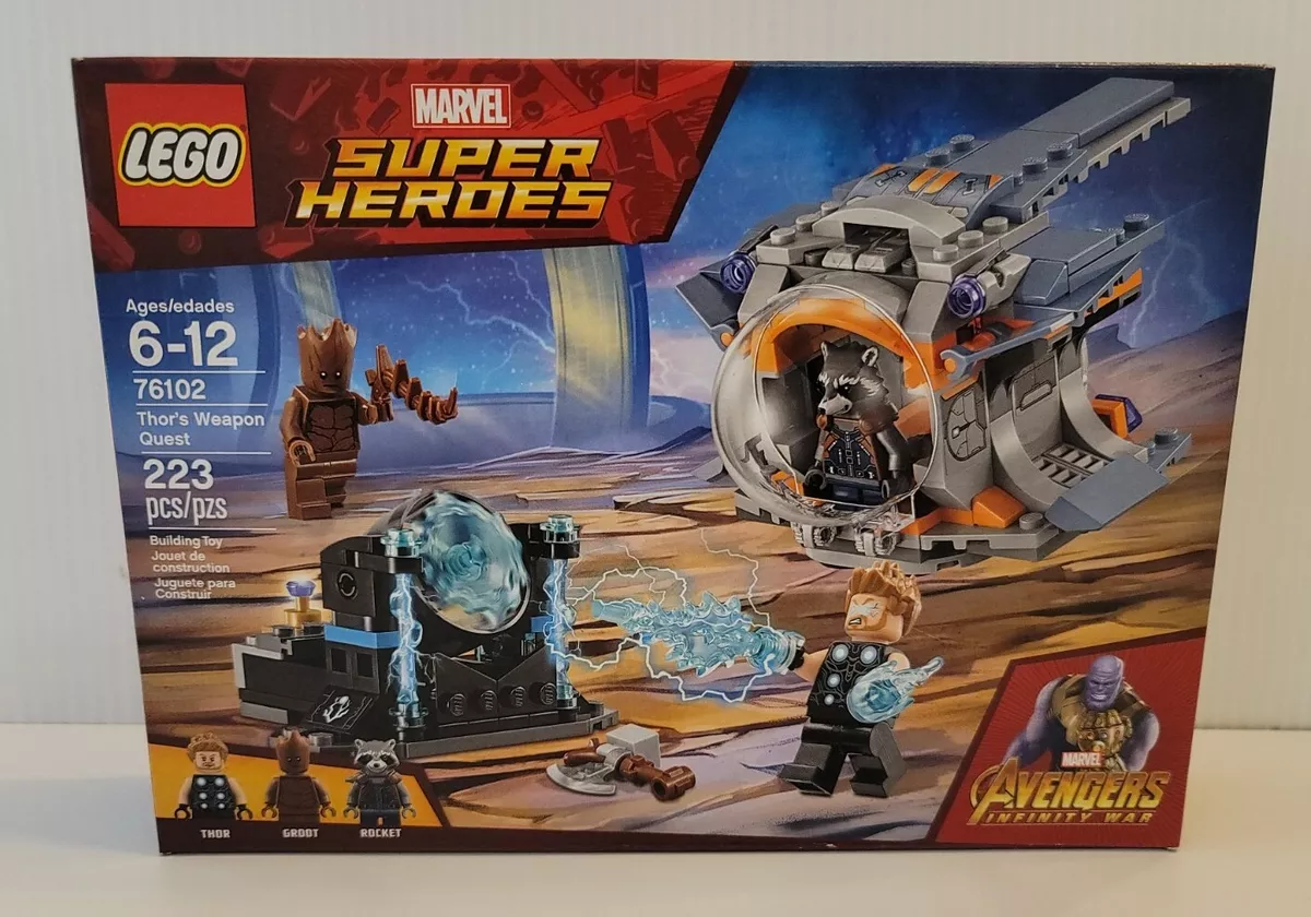 LEGO Marvel Super Heroes 76102 Thor s Weapon Quest New Groot Rocket Racoon