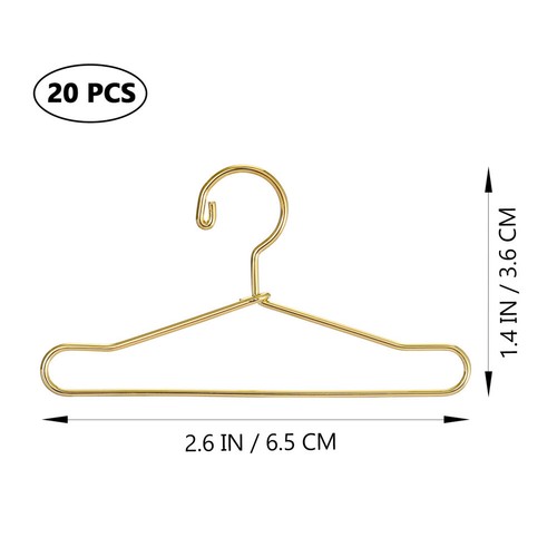 20 Pcs Mini-Kleiderbügel Für Puppenschrank Puppenkleider Puppenaufhänger Metall - Bild 3 von 10