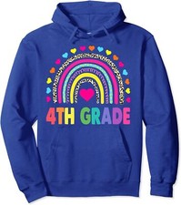 First Grade Rainbow Teacher Team 4th Grade Squad Gift Unisex Hooded Sweatshirt