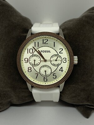 Fossil Women\'s Quartz Watch with Silicone white Fossil ES3001 - Stella Silicone Watch • Watchard.com main image 3