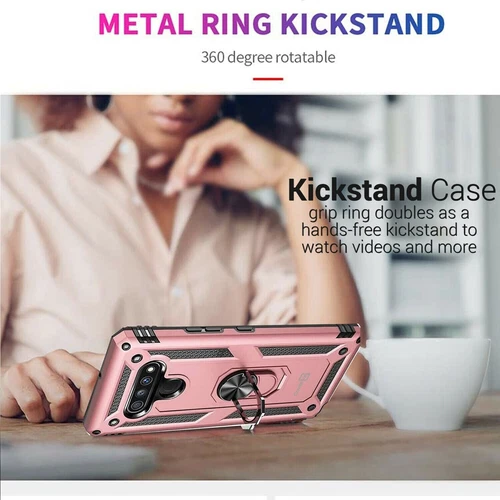 Für LG K51 Stoßfeste Ring Hülle Magnetische Unterstützung Metall Ständer Cover - Bild 7 von 9