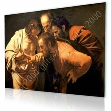 Doubting Thomas by Caravaggio | Canvas (Rolled) | Wall art artwork giclee HD