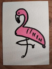 G.A.Titan Acrylic Painting IMPRESSIONISM Pink flamingo