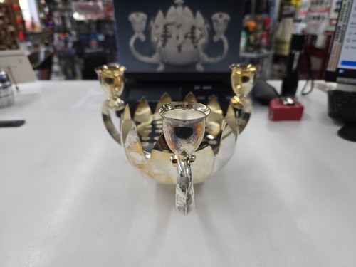 Vintage Gift Gallery Floral Center Piece Silver Plated Made In China - Picture 4 of 15