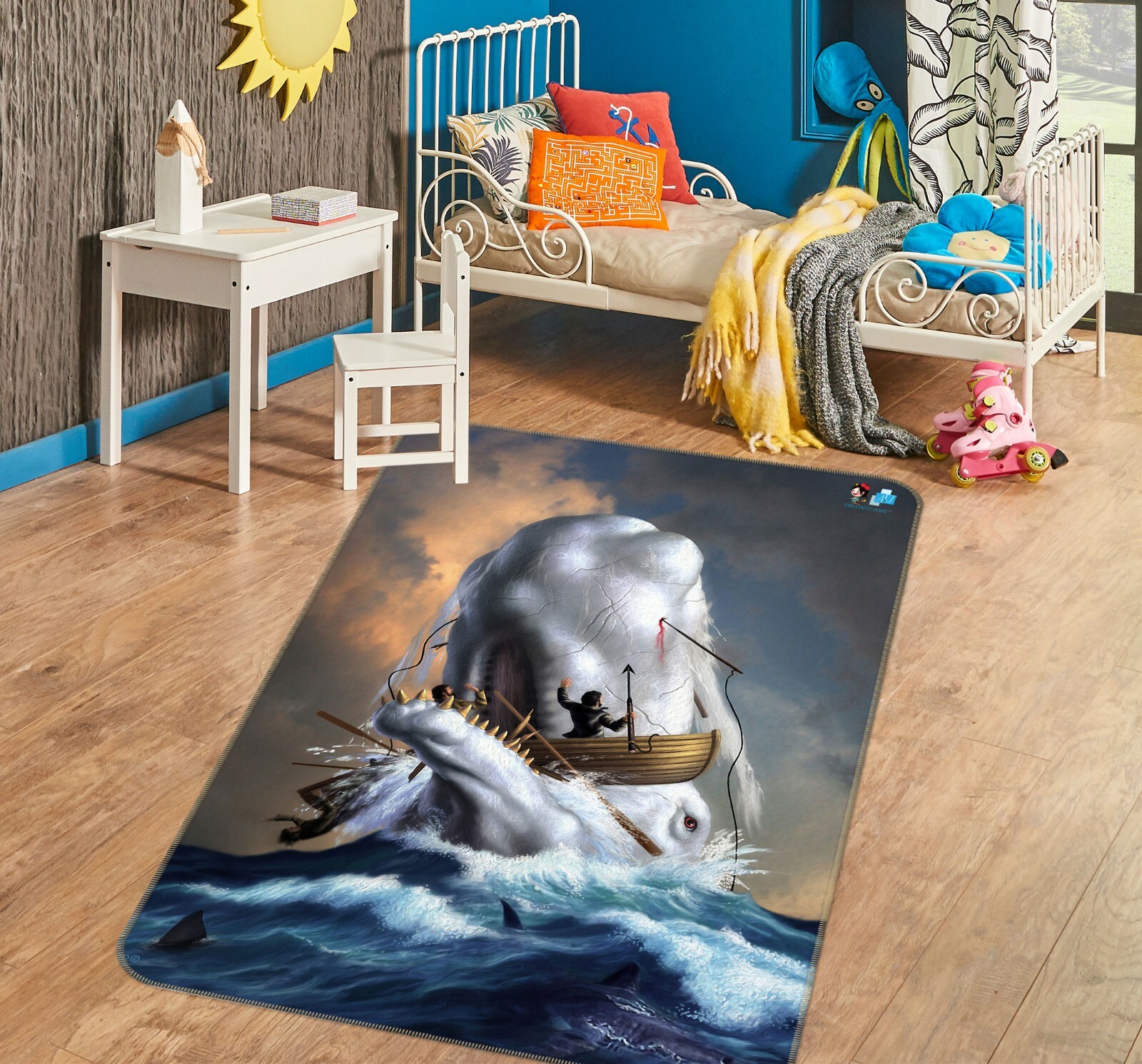 3D White Shark ZHUA042 Game Non Slip Rug Mat Photo Carpet Jerry LoFaro Zoe