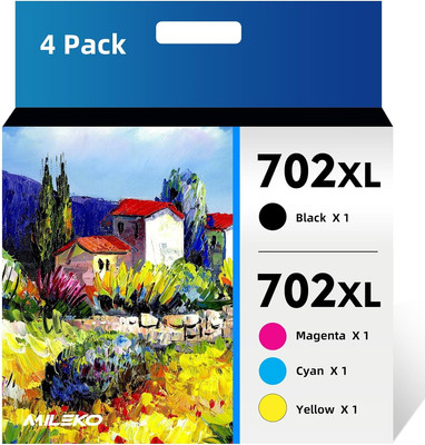 Ink for Epson Workforce Pro WF-3720 WF-3730 WF-3733 702 702XL T702X 4- BCMY