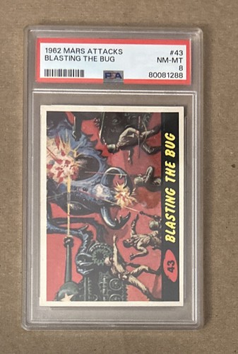 1962 Topps Mars Attacks #43 Blasting the Bug — PSA 8