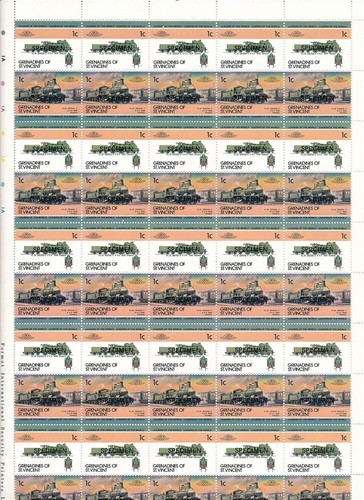D400716 Trains Locomotives P.L.M. Grosse C MNH Specimen Grenadines of St.Vincent