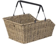 Fahrradkorb Basil Cento Rattan Look Multi System 40 x 25 x 12 cm - Seagrass