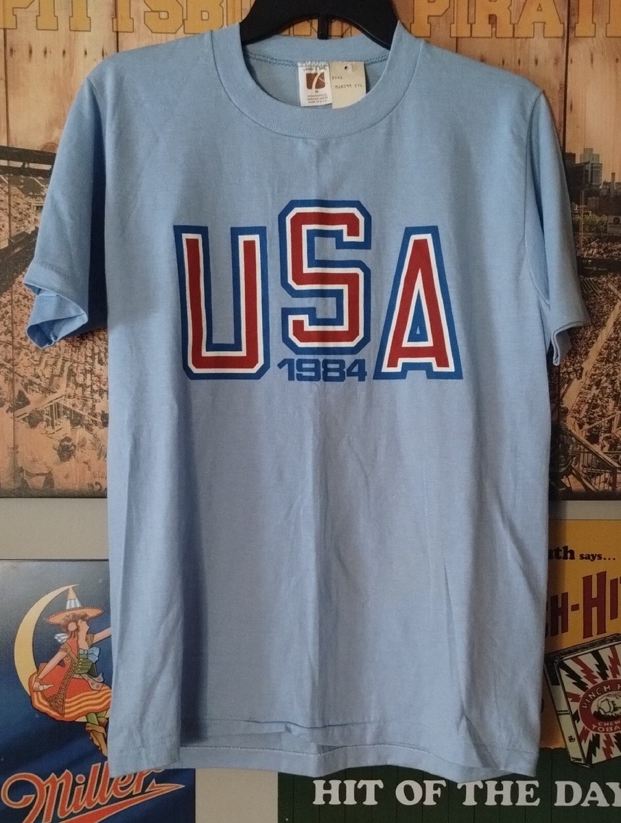 USA Olympics 1984 Men's Vintage Logo 7 Graphic Shirt Size M NWT