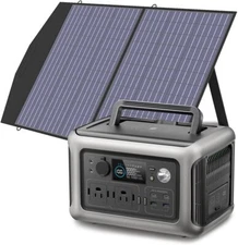 ALLPOWERS 600W Portable Power LiFePO4 Battery Backup & Solar Panel 100W Camping