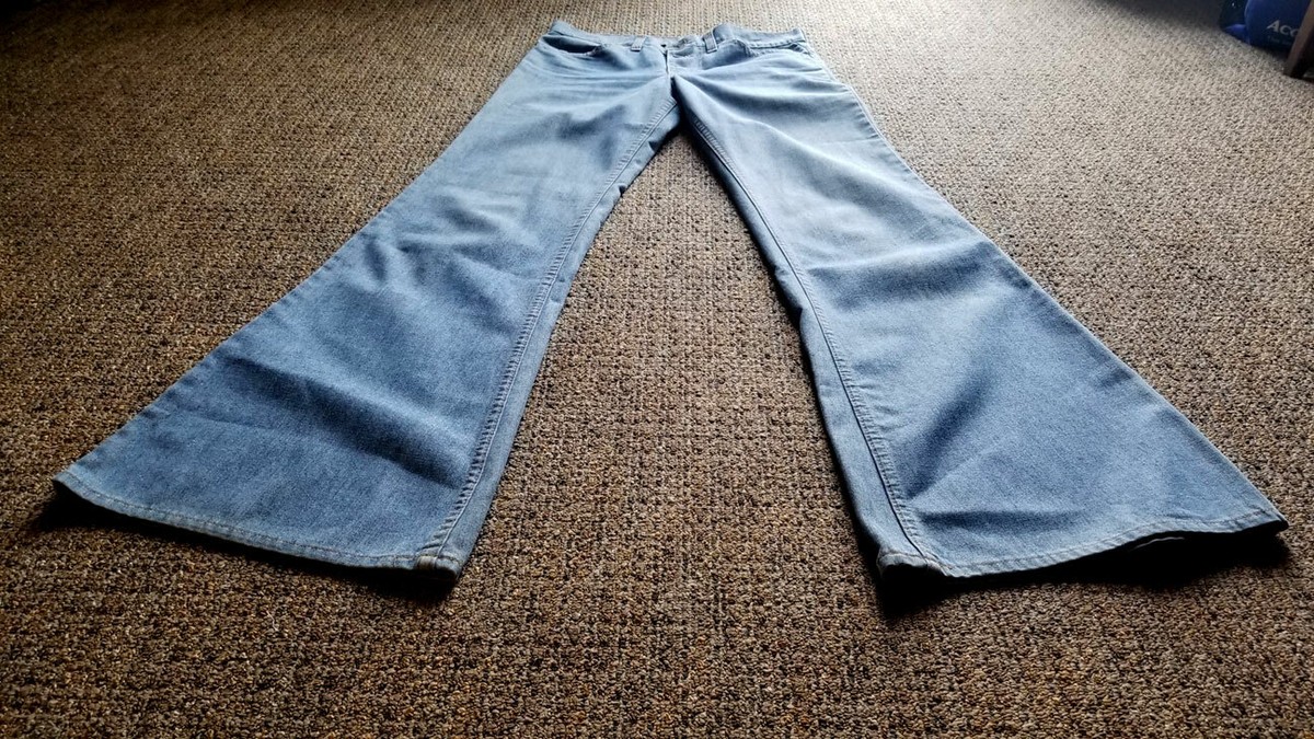1970's Levis Orange Tab Super Bell Bottoms Jeans. Rare Buttoning