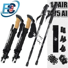 Collapsible Trekking Poles Hiking Walking Sticks Folding Alpenstock Anti-shock