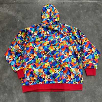 Size 3XL - VINTAGE Rare PnB Nation Jacket Mens Red Reversible