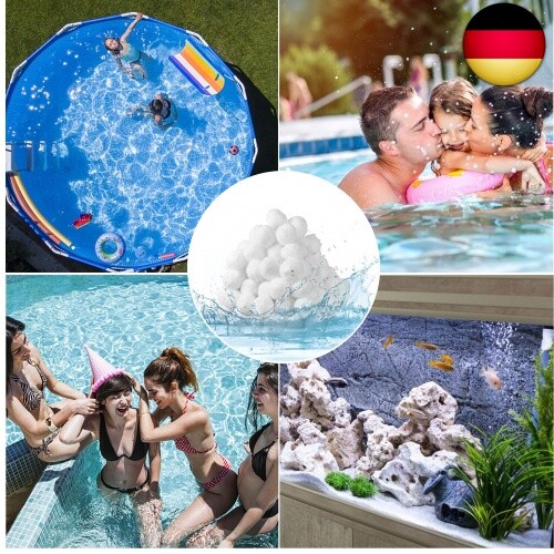 VAZILLIO Filterballs 1500g Pool Filterbälle ersetzen 54kg Filtersand für s - Bild 7 von 7