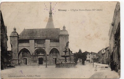 WASSY - Haute Marne - CPA 52 - Die Kirche Notre Dame - Flecken und Falten