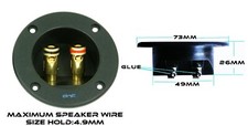 SPEAKER BOX TERMINAL ROUND SPRING CUP CONNECTOR SUBWOOFER ENCLOSURE WIRE INSTALL