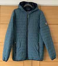 G.i.g.a Dx By Killtec Turquoise Blue Padded Jacket Hooded L (up To Uk20) Unisex