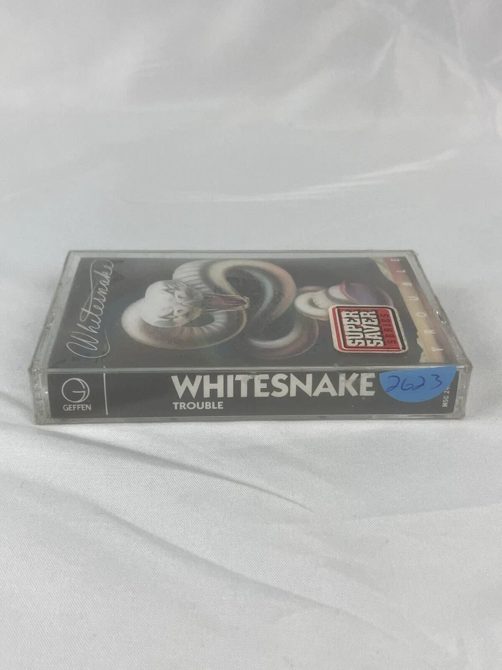 WHITESNAKE Cassette Tape Trouble (1978) Factory Sealed New Hype Sticker Lie Down - Image 2 of 3