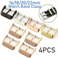 4pc Watch Buckle Clasp for Leather Rubber Watch Band Watch Strap - 16 18 20 22MM