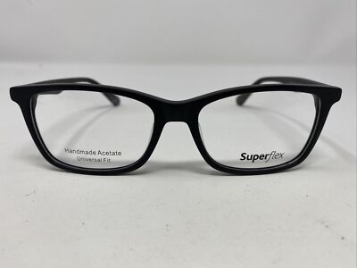 Superflex c 56-17-145 Black Full Rim Plastic Eyeglasses Frame JU60