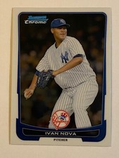 2012 Bowman Chrome New York Yankees Baseball Card #49 Ivan Nova