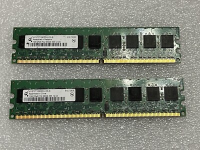 2Gb (2x1 GB) DDR2-RAM 240-pin 2Rx8 PC2-5300E Qimonda HYS72T128020HU-3S-B