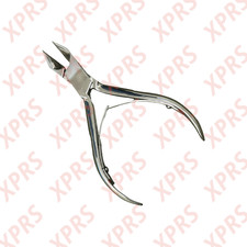 Set of 5 Nail Cutting Nippers, 4.5", Double Spring Handle, Polish Finish