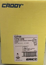 QTY 100 NEW ERICO CADDY 12P58 3/4" EMT, 5/16 to 1/2" Conduit Clip