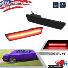 Smoked Rear Side Marker Light Red LED Fit 08-14 Dodge Challenger/11-14 Charger