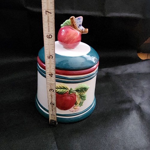 Bote de azúcar decorado con manzanas - Imagen 2 de 7