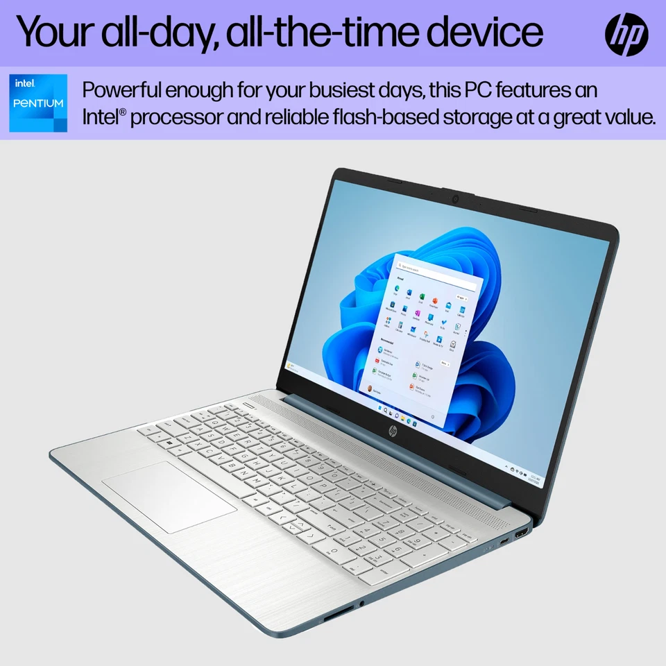2025 HP Laptop Computer 15.6" Quad-Core Intel Pentium Up to 32GB RAM 1TB SSD Pro - Image 4 of 4