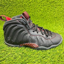 Nike Little Posite One Bred Boys Size 6Y Black Red Basketball Shoes Sneakers