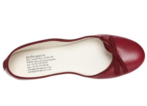 Pedro Garcia Merlot Red Audrey Leather Flats Z3993 Size 39.5 EUR / 9.5 US - Picture 7 of 9