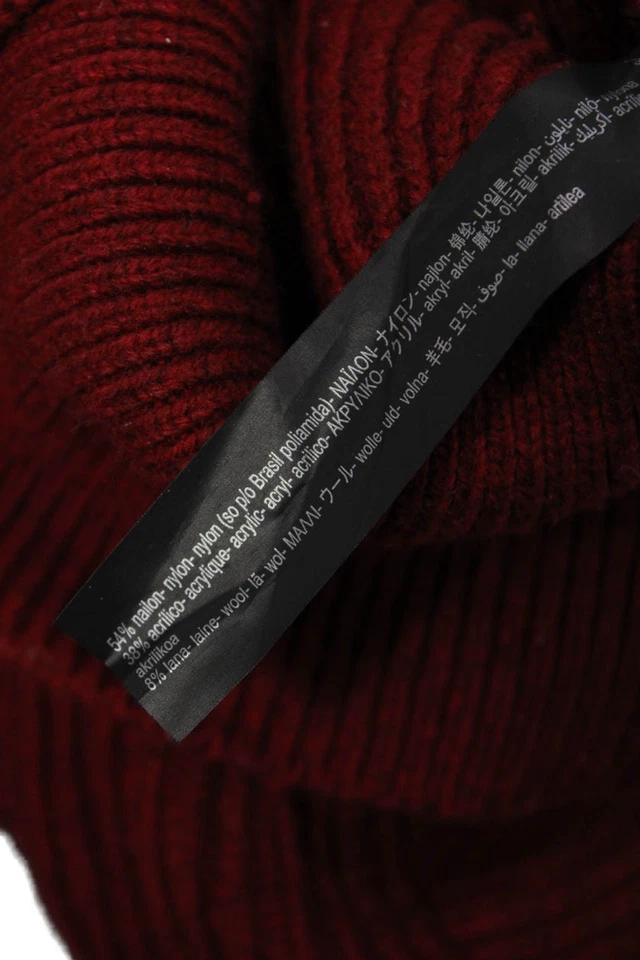 Zara 针织女式高领短厚针织套衫毛衣红色 S 码 — 第 4/4 张图片