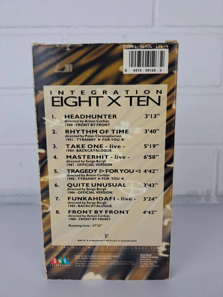 FRONT 242 Integration Eight X Ten VHS Album ELECTRONIC Techno EBM Sony 1992 NTSC - Image 3 of 4