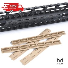 5.5" Keymod Rail Panel Strip Cover Slot Covers Snap-in 5 PCS Pack Black / Tan