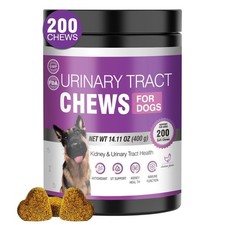 Dog Uti Treatment Cranberry Supplement for Dogs 200 Chews Urinary Tract Medic...