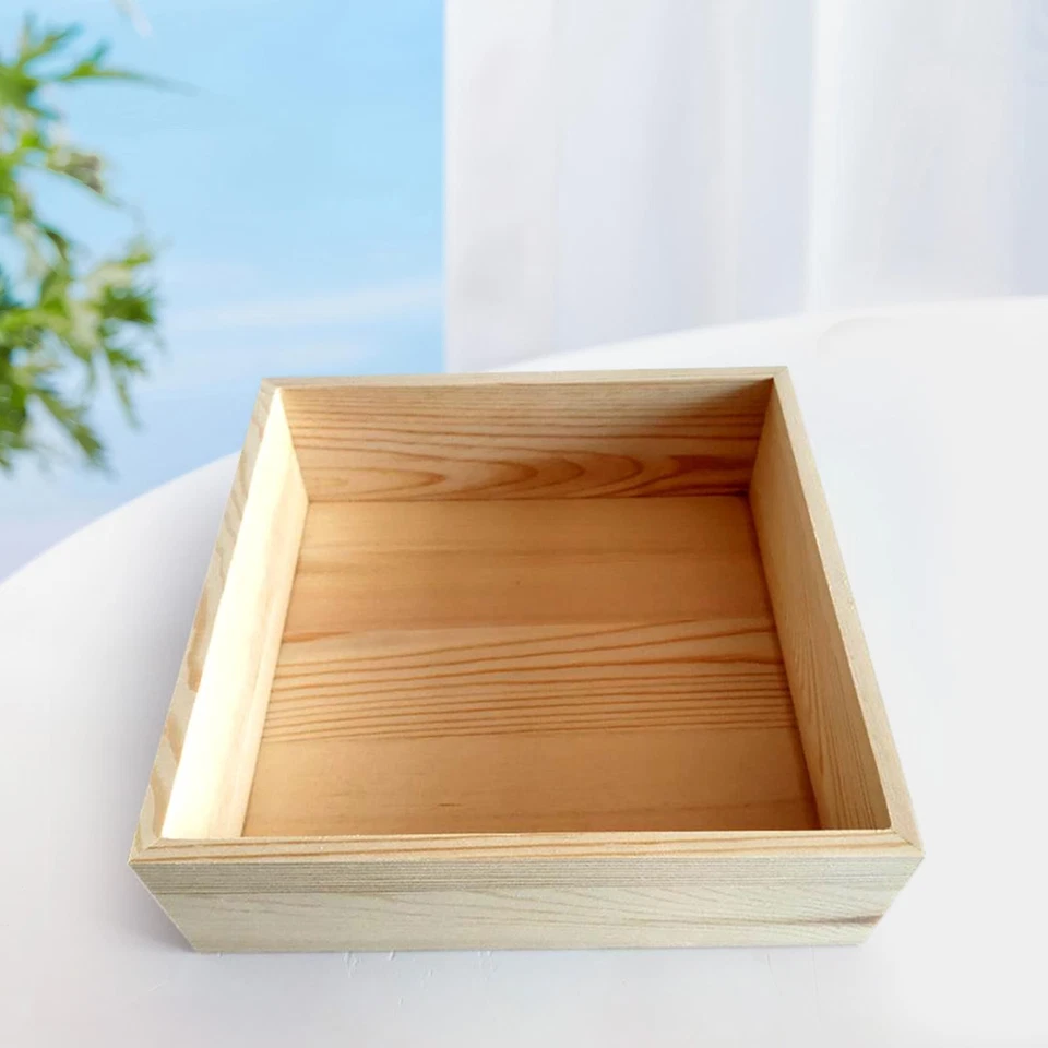 Boîte de rangement en bois, organisateur de rangement de décoration pour - Photo 2/4