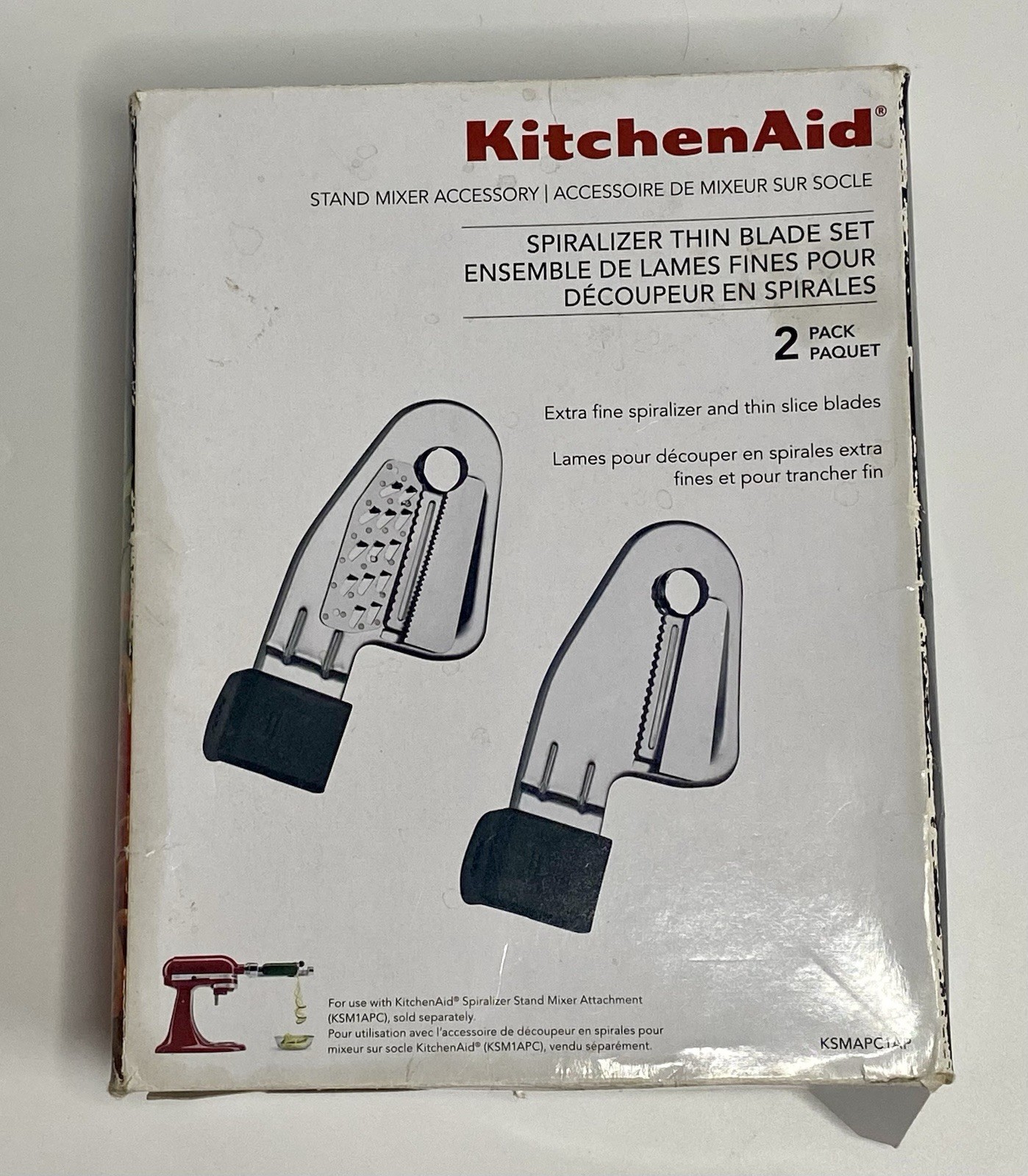 KitchenAid KSMAPC1AP Thin Blade Set for Spiralizer Stand Mixer Attachment-image
