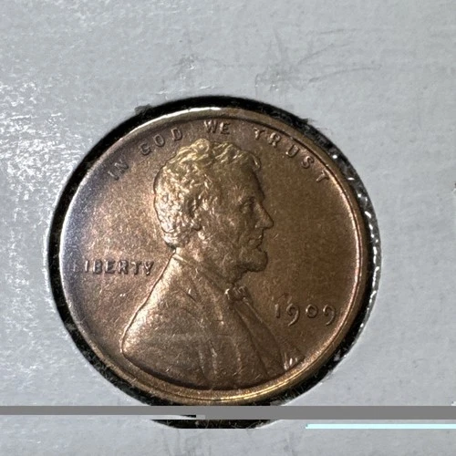 1909 VDB 1C Lincoln Wheat Cent in RB Choice UNC Condition