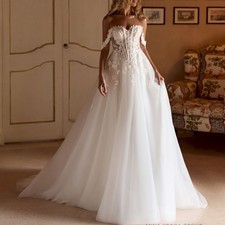 Glitter lace wedding dress wedding dress 32-60 off straps ivory buttons n.measurement