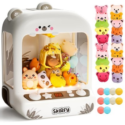 Mini Claw Machine Toy for Kids - LED Light, Adjustable Sound, Arcade Game for Ag