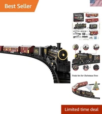 Rechargeable Model Train Set with Lights & Sounds - Perfect Gift for Ages 3-12