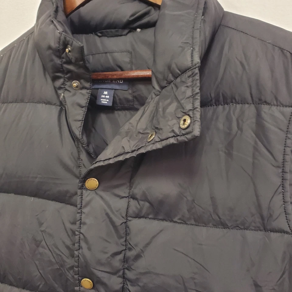 Chaleco acolchado Lands End para hombre talla M negro capas al aire libre ligero neutro Foto 2 de 4
