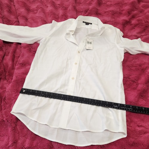 Camicia donna Michael Kors bianca con bottoni manica lunga taglia small nuova con etichetta - Foto 8 di 14